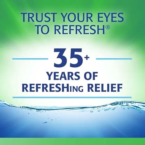 Refresh PLUS Lubricant Eye Drops Preservative-Free Artificial Tears 0.4 mL (0.01 Fl Oz) | 50 Single-Use Vials thumbnail 3