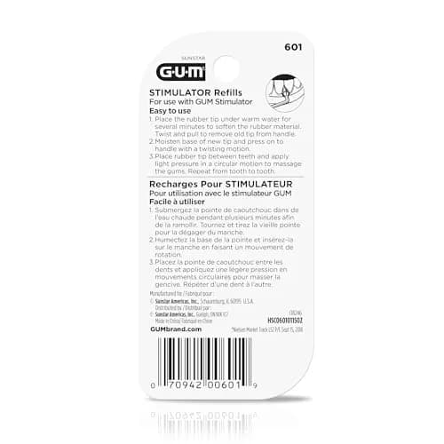 GUM Rubber Tip Stimulator Refills 3 Count (Pack of 1) | Massages Gums for Healthier Tissue thumbnail 5