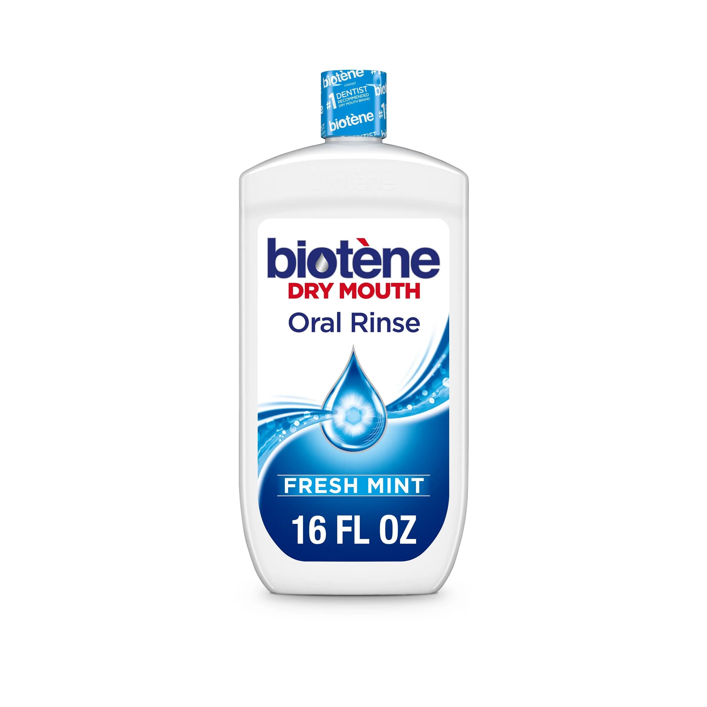Biotène Oral Rinse Mouthwash for Dry Mouth, Fresh Mint - 16 fl oz | Soothes & Lubricates for 4 Hours - main product image