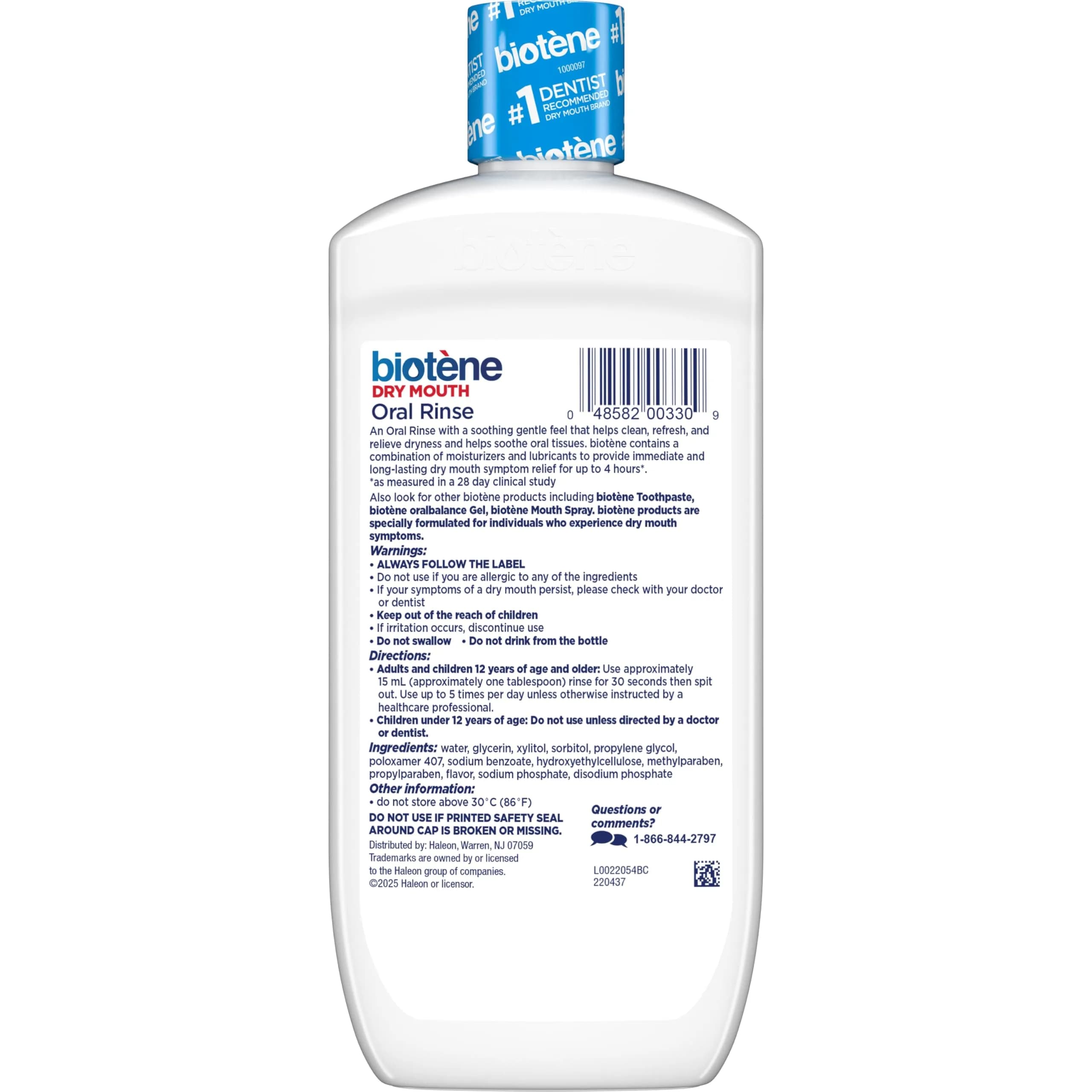 Biotène Oral Rinse Mouthwash for Dry Mouth, Fresh Mint - 16 fl oz | Soothes & Lubricates for 4 Hours - view 9