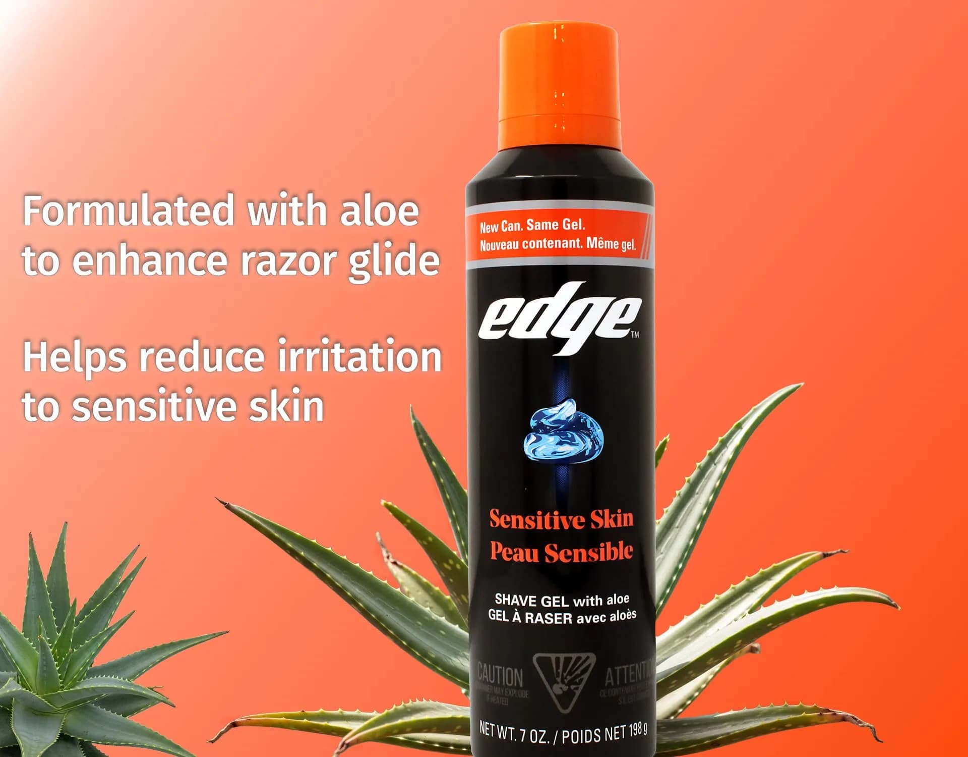 Edge Sensitive Skin Shave Gel for Men, 198ml (7 Oz) | Protects Against Nicks & Cuts - view 6