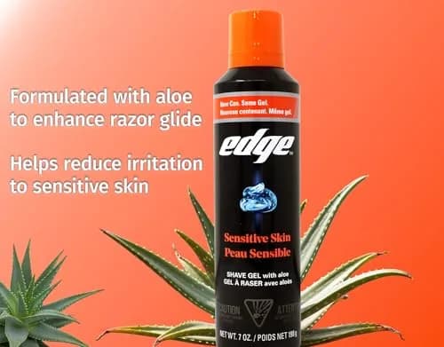 Edge Sensitive Skin Shave Gel for Men, 198ml (7 Oz) | Protects Against Nicks & Cuts thumbnail 6