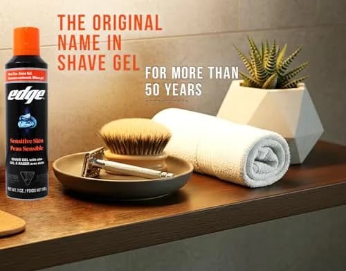 Edge Sensitive Skin Shave Gel for Men, 198ml (7 Oz) | Protects Against Nicks & Cuts thumbnail 7
