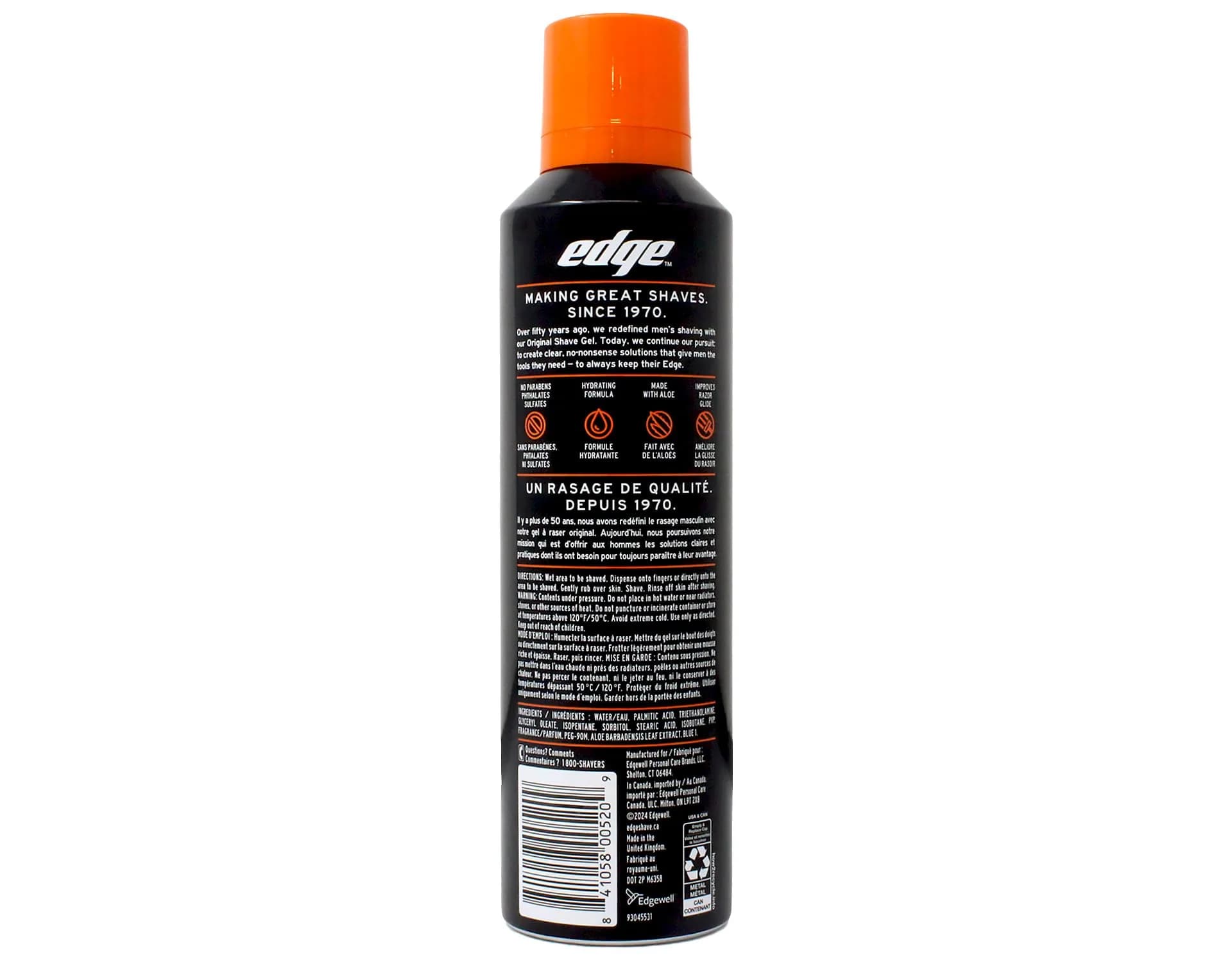 Edge Sensitive Skin Shave Gel for Men, 198ml (7 Oz) | Protects Against Nicks & Cuts - view 4