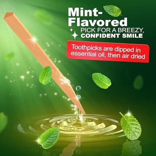 The Natural Dentist Stim-U-Dent Mint Dental Picks, Wooden Toothpicks for Food & Plaque Removal, Travel-Friendly, 4 Packs of 25 (100 Picks) | Natural Mint Flavour for Oral Hygiene thumbnail 5