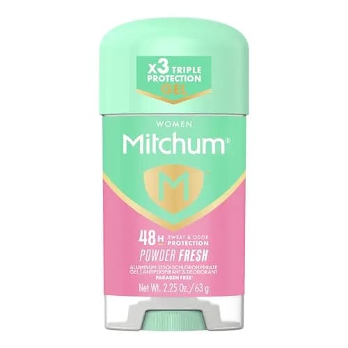 Mitchum Women's Triple Odor Protection Antiperspirant & Deodorant Gel, Powder Fresh, 63g (2.25 oz) | 48HR Sweat & Odor Control thumbnail 1