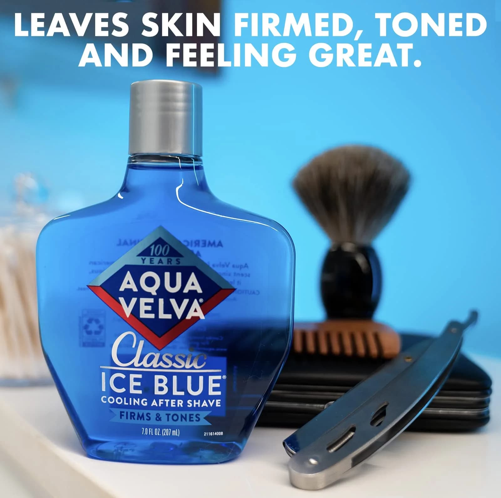 Aqua Velva Classic Ice Blue After Shave Lotion 207ml (7 Fl Oz) | Soothes, Cools, Refreshes Skin - view 3