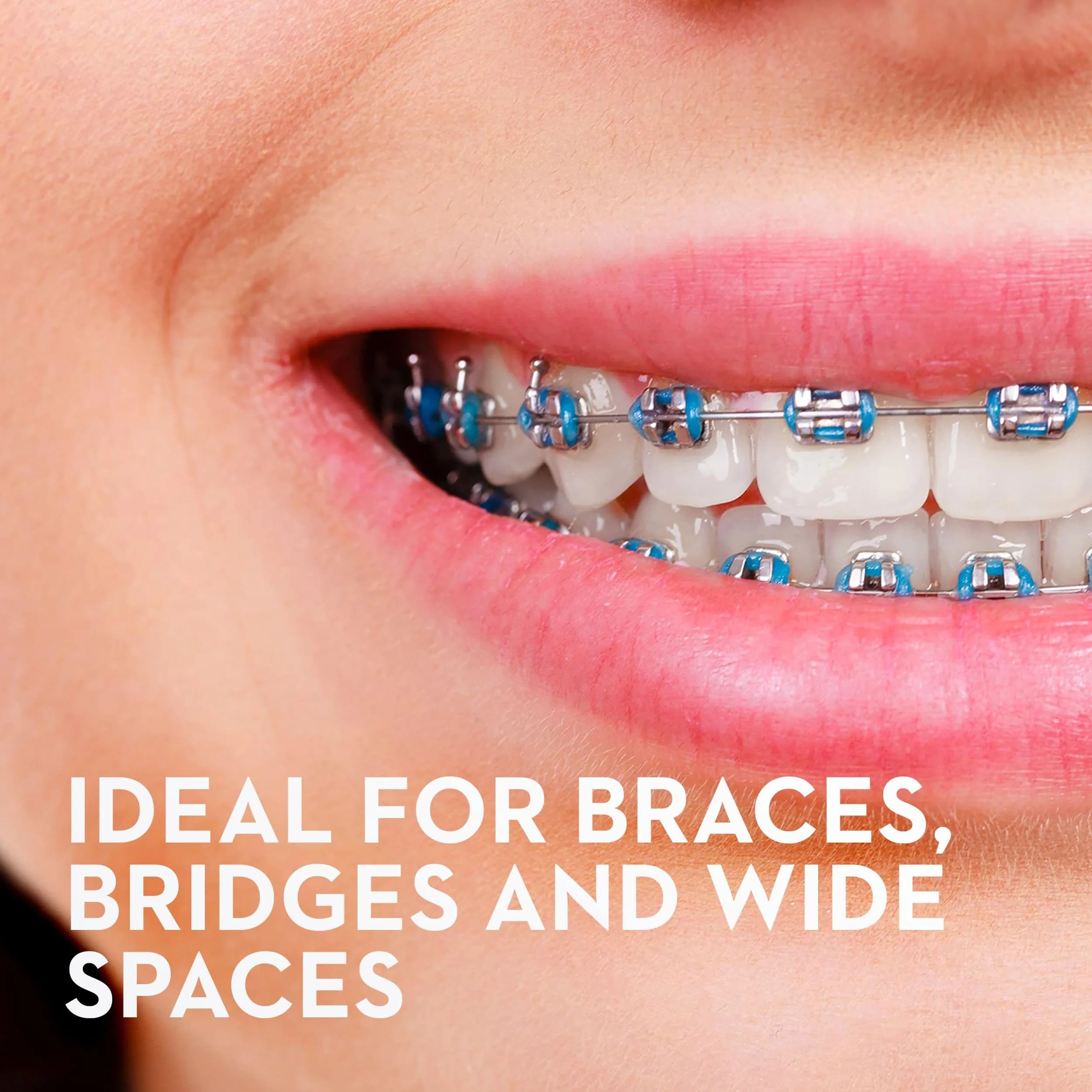 Oral-B Super Floss Pre-Cut Strands, 50 Count (15g) | Mint Flavor Dental Floss for Bridges, Braces, and Wide Spaces - view 7