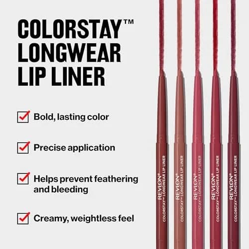 REVLON ColorStay Lipliner Pencil with Sharpener, Plums 060, 0.28g (0.01 oz) | Long-Lasting Satin Finish thumbnail 3
