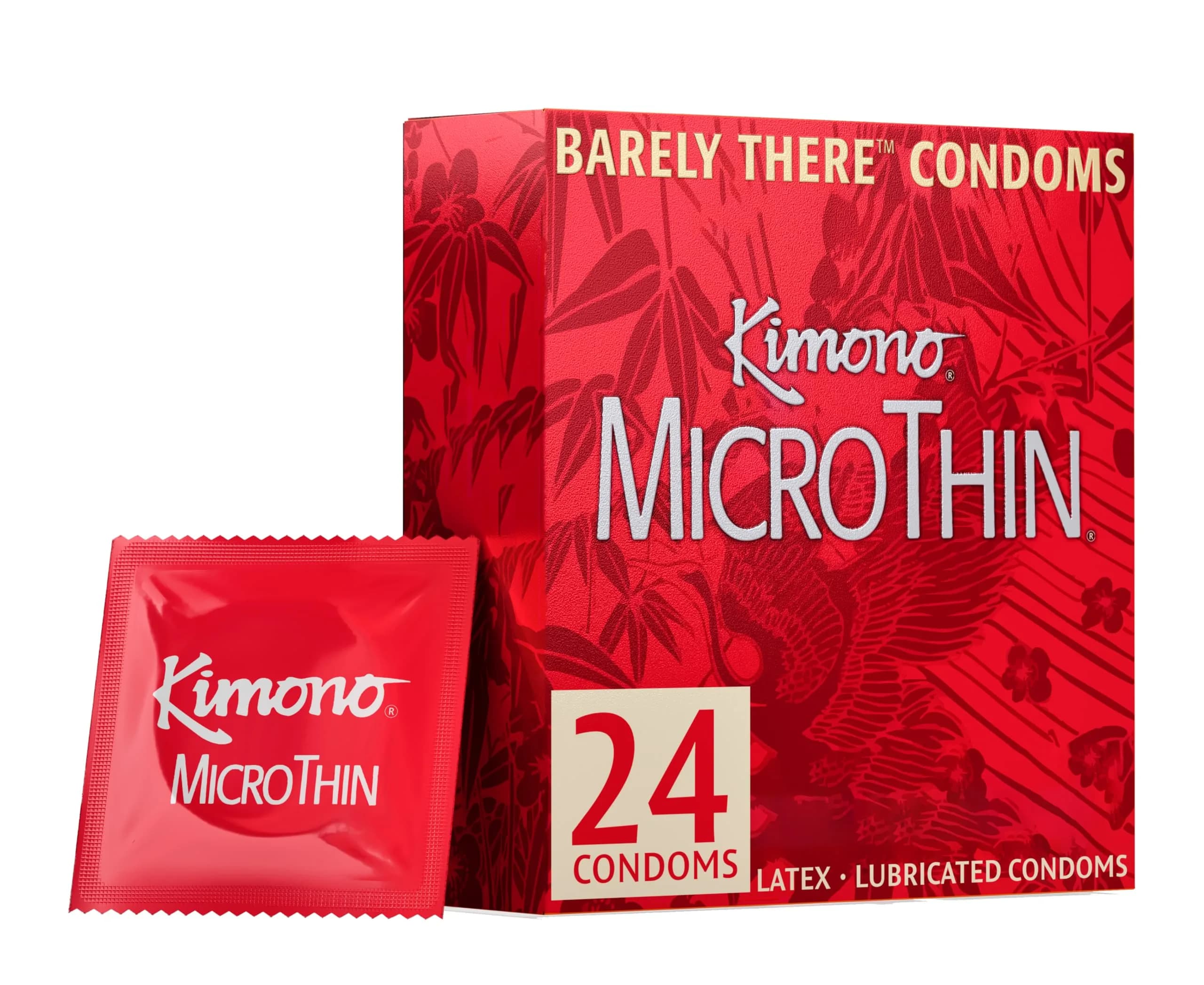 Kimono MicroThin Natural Latex Condoms Pack of 24 | Ultra Thin, Sensitive, Japanese Engineering — Microthin