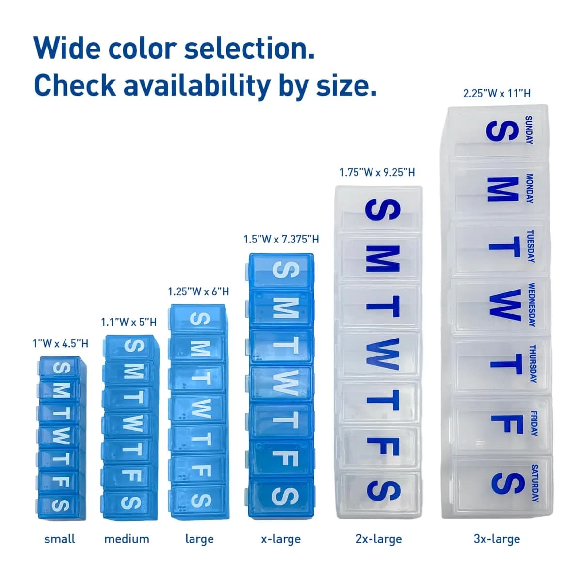 EZY DOSE Weekly Large Pill Organizer Planner 7-Day | Arthritis Foundation Endorsed - view 6
