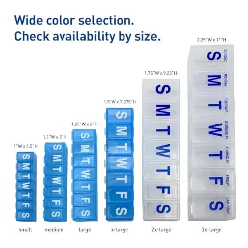 EZY DOSE Weekly Large Pill Organizer Planner 7-Day | Arthritis Foundation Endorsed thumbnail 6