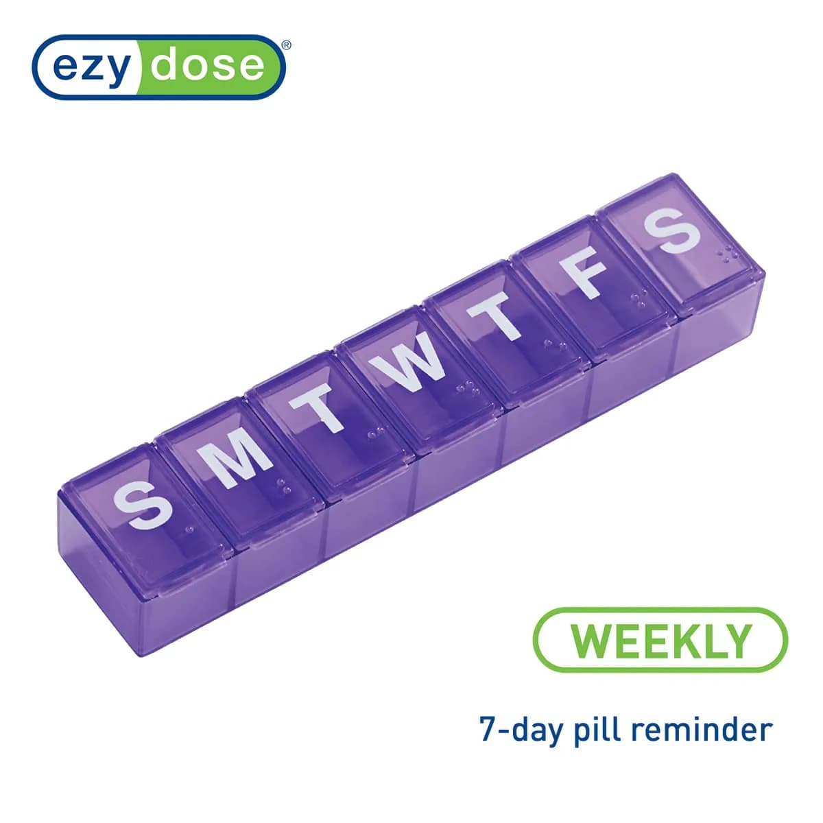 EZY DOSE Weekly Large Pill Organizer Planner 7-Day | Arthritis Foundation Endorsed - view 4