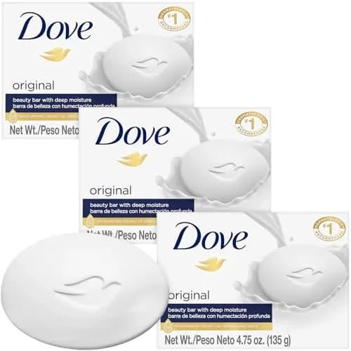 Dove Sensitive Skin Beauty Bar 8 Bars (272 oz Total) | Hypoallergenic & Fragrance-Free Cleanser thumbnail 1