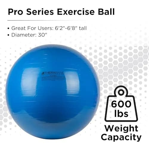 THERABAND Standard 30" Exercise Ball | Yoga Balance & Therapy Support for Adults (75cm) thumbnail 2