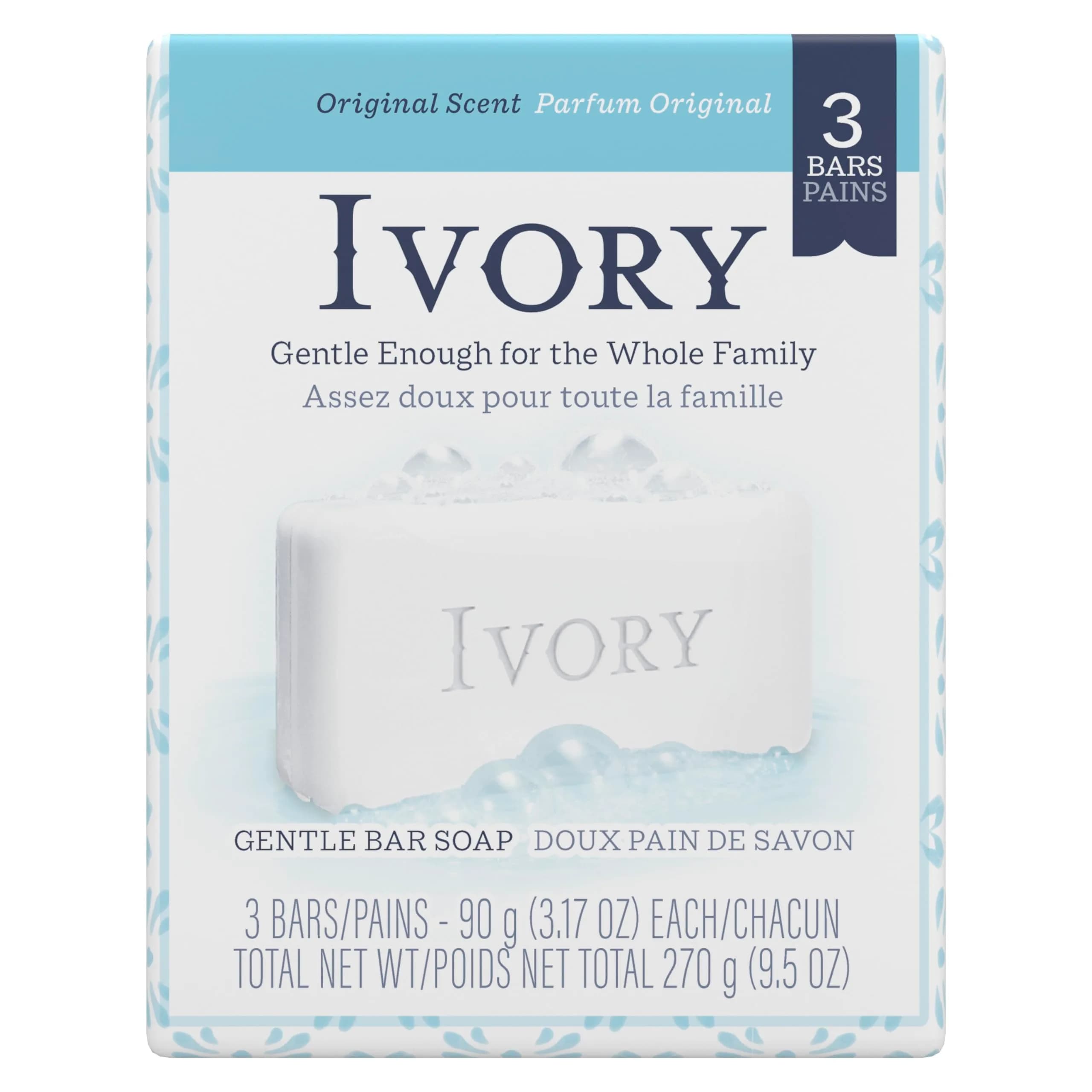 Ivory Original Bar Soap 3.1 oz (90 g) | Classic Moisturizing Cleanse - main product image