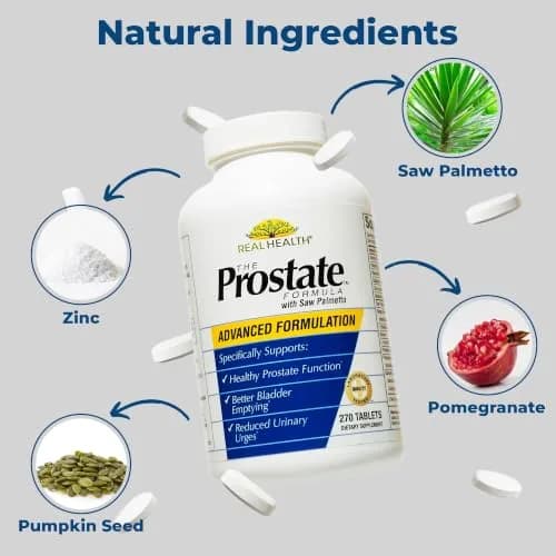 Real Health The Prostate Formula, Pomegranate, Zinc, Pumpkin - 270 Count | Supports prostate health and urinary comfort thumbnail 5