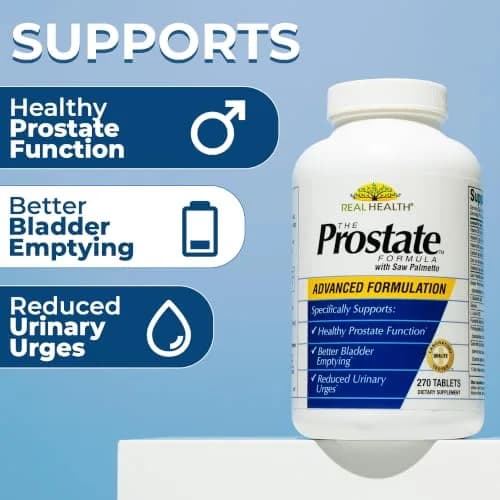 Real Health The Prostate Formula, Pomegranate, Zinc, Pumpkin - 270 Count | Supports prostate health and urinary comfort thumbnail 3