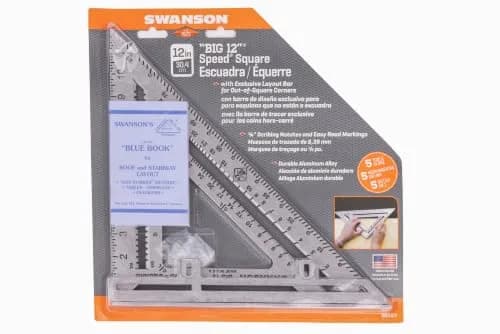 Swanson Tool Co. S0107 "Big 12" Speed Square 30cm (12-Inch) | Professional Layout Tool with Blue Book thumbnail 3