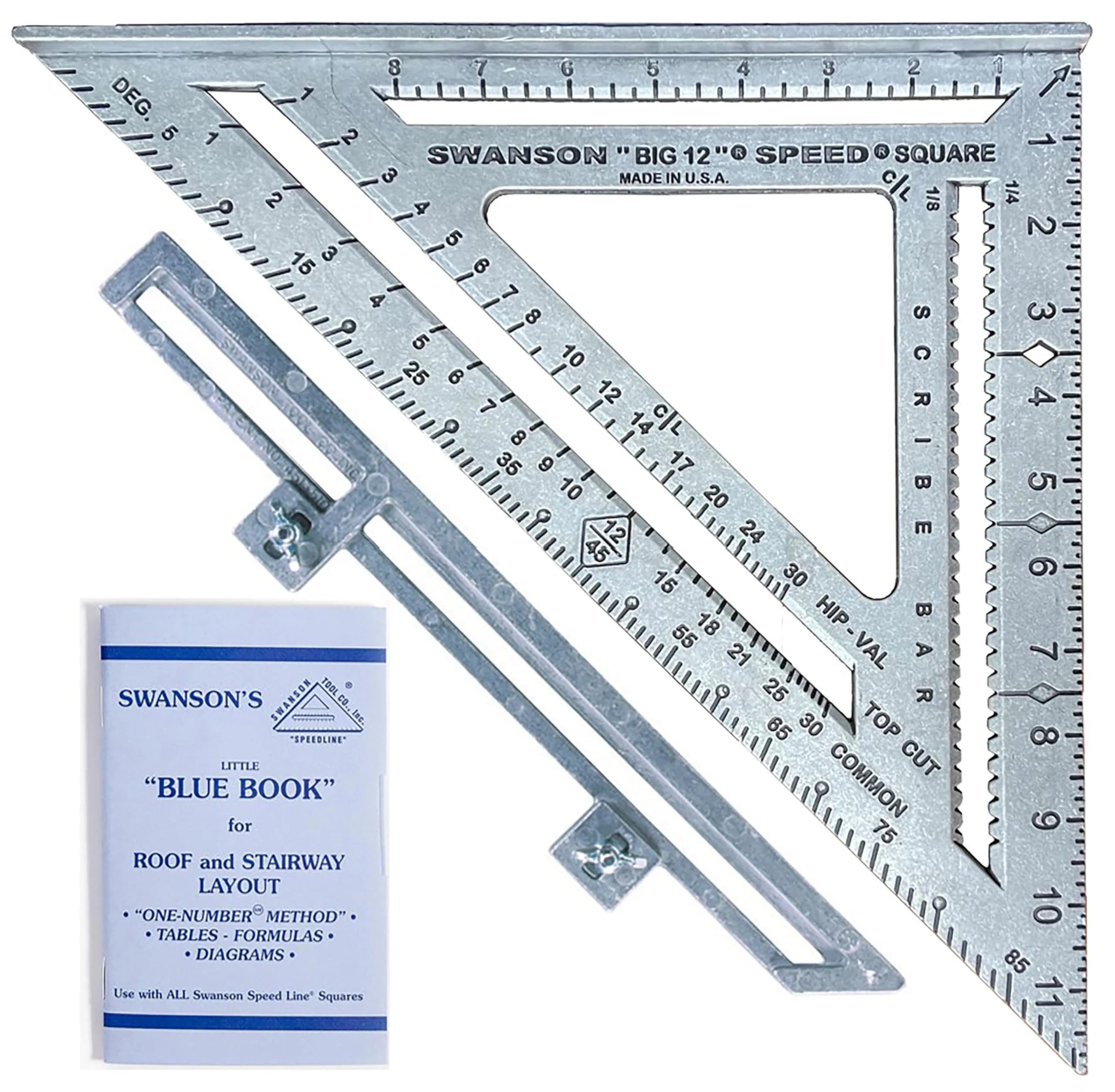 Swanson Tool Co S0101 7 Inch Speed Square, Pack of 50 | Die-Cast Aluminum for Accuracy — 12 inch