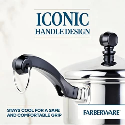 Farberware Classic Series Stainless Steel Sauce Pan with Lid, 1 Qt | Durable, Induction Compatible, Mirror Finish (120 chars) thumbnail 5