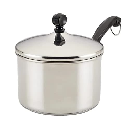 Farberware Classic Series Stainless Steel Sauce Pan with Lid, 2 Qt | Induction Compatible, Oven Safe thumbnail 1