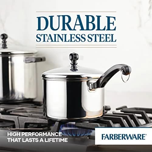 Farberware Classic Series Sauce Pan with Lid, 3-Quart, Stainless Steel | Durable, Induction Compatible, Oven Safe thumbnail 5