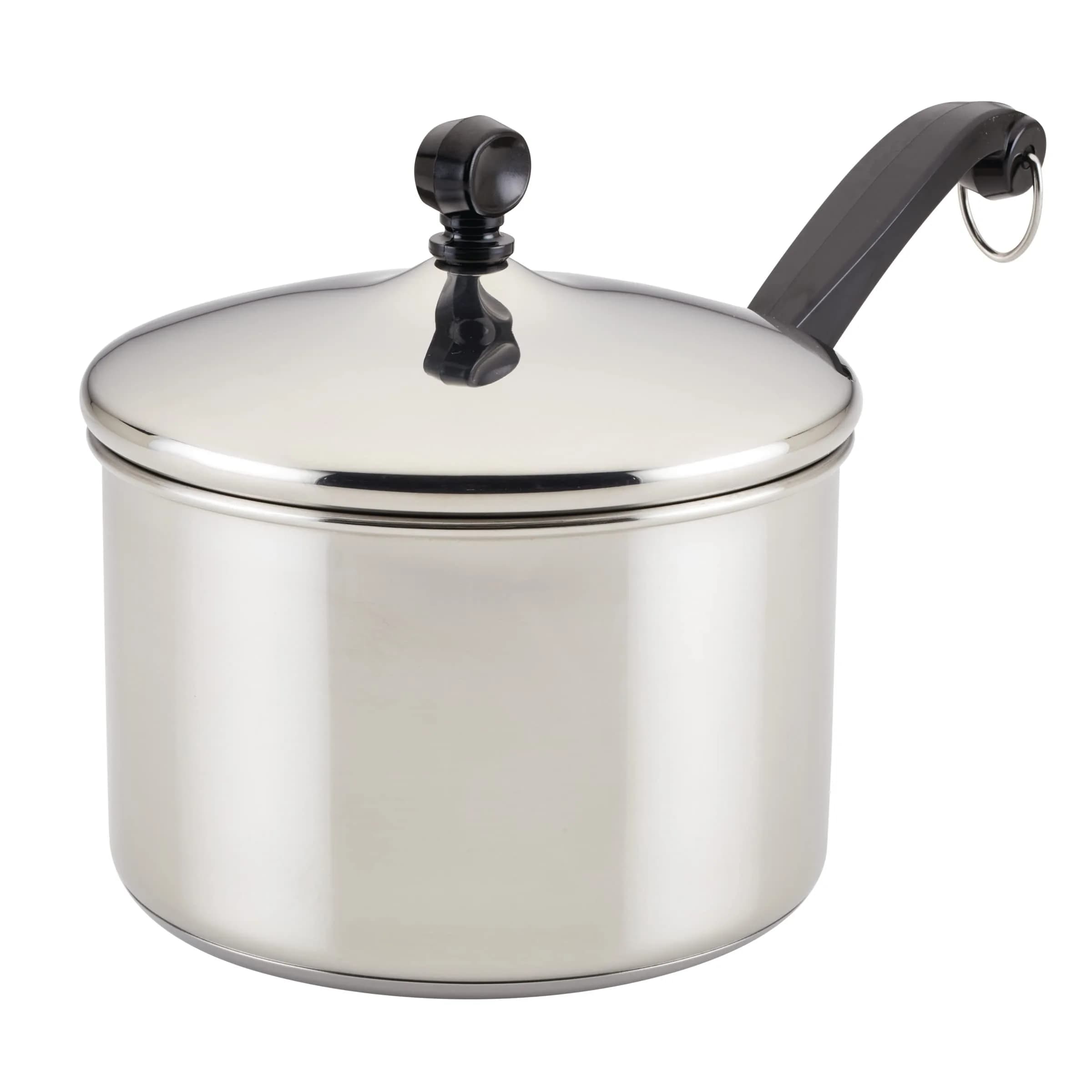Farberware Classic Series Stainless Steel Butter Warmer Melting Pot | Compact 0.6 Quarts for Melting & Heating — Saucepan (3 Quart)