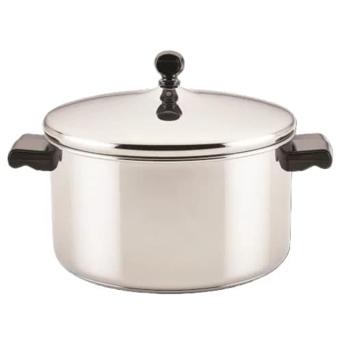 Farberware Classic Series Stainless Steel Stockpot with Lid, 6-Quart | Heavy-Duty, Induction Compatible, Dishwasher Safe thumbnail 1