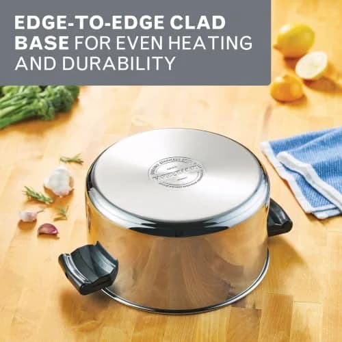 Farberware Classic Series Stainless Steel Stockpot with Lid, 6-Quart | Heavy-Duty, Induction Compatible, Dishwasher Safe thumbnail 5