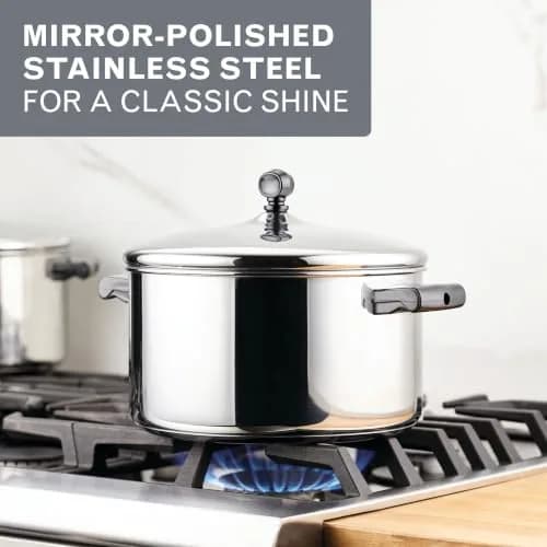 Farberware Classic Series Stainless Steel Stockpot with Lid, 6-Quart | Heavy-Duty, Induction Compatible, Dishwasher Safe thumbnail 6