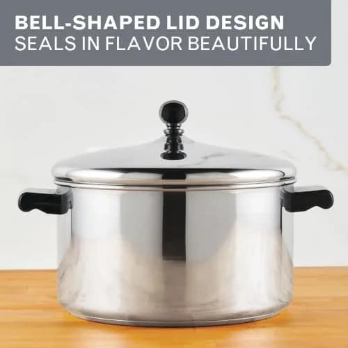 Farberware Classic Series Stainless Steel Stockpot with Lid, 6-Quart | Heavy-Duty, Induction Compatible, Dishwasher Safe thumbnail 7