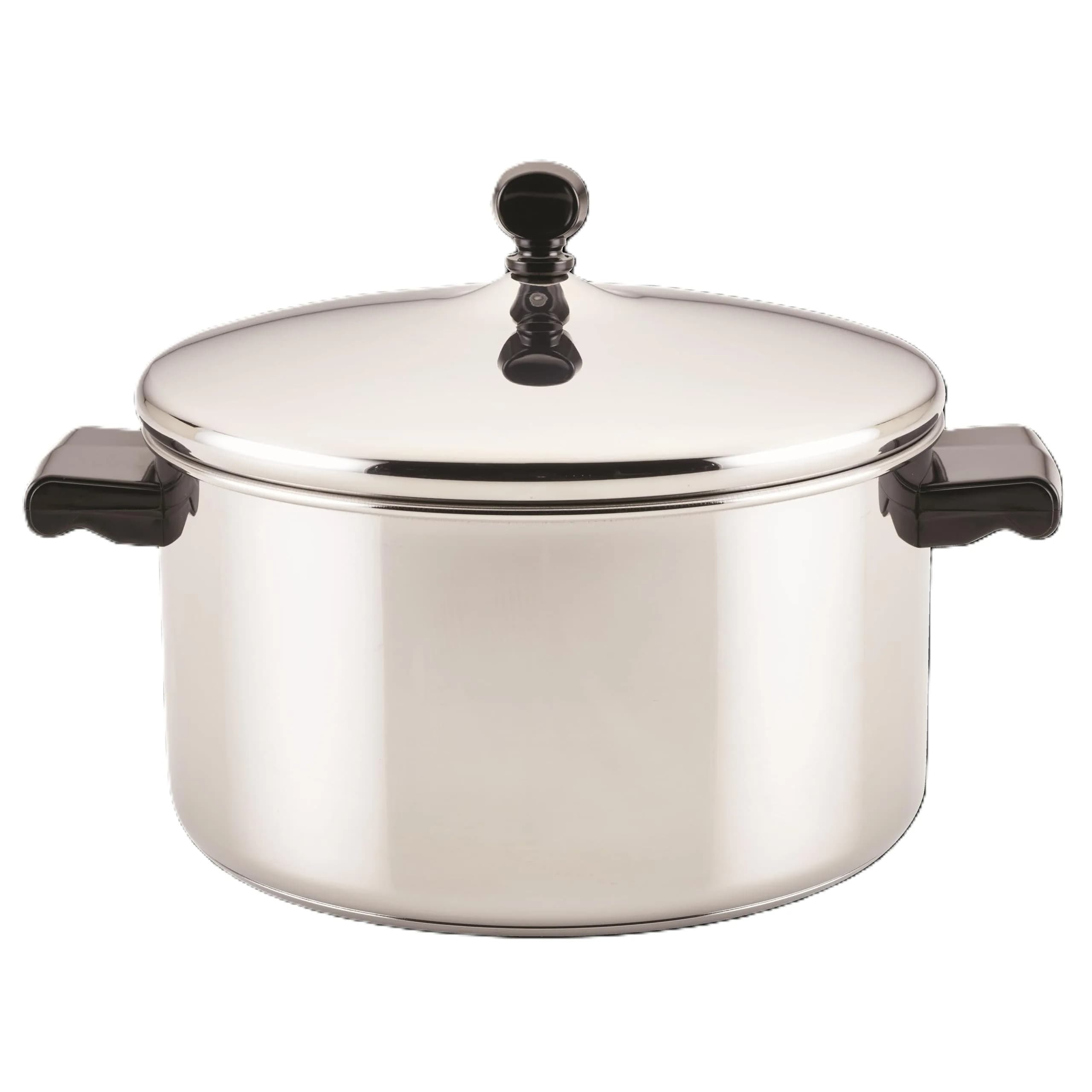 Farberware Classic Series Stainless Steel Stockpot with Lid, 6-Quart | Heavy-Duty, Induction Compatible, Dishwasher Safe - main product image