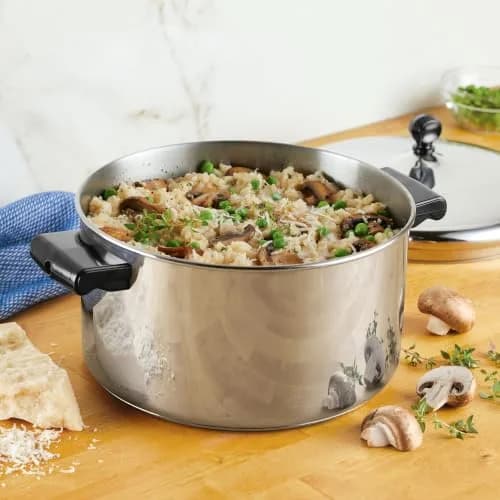 Farberware Classic Series Stainless Steel Stockpot with Lid, 6-Quart | Heavy-Duty, Induction Compatible, Dishwasher Safe thumbnail 2