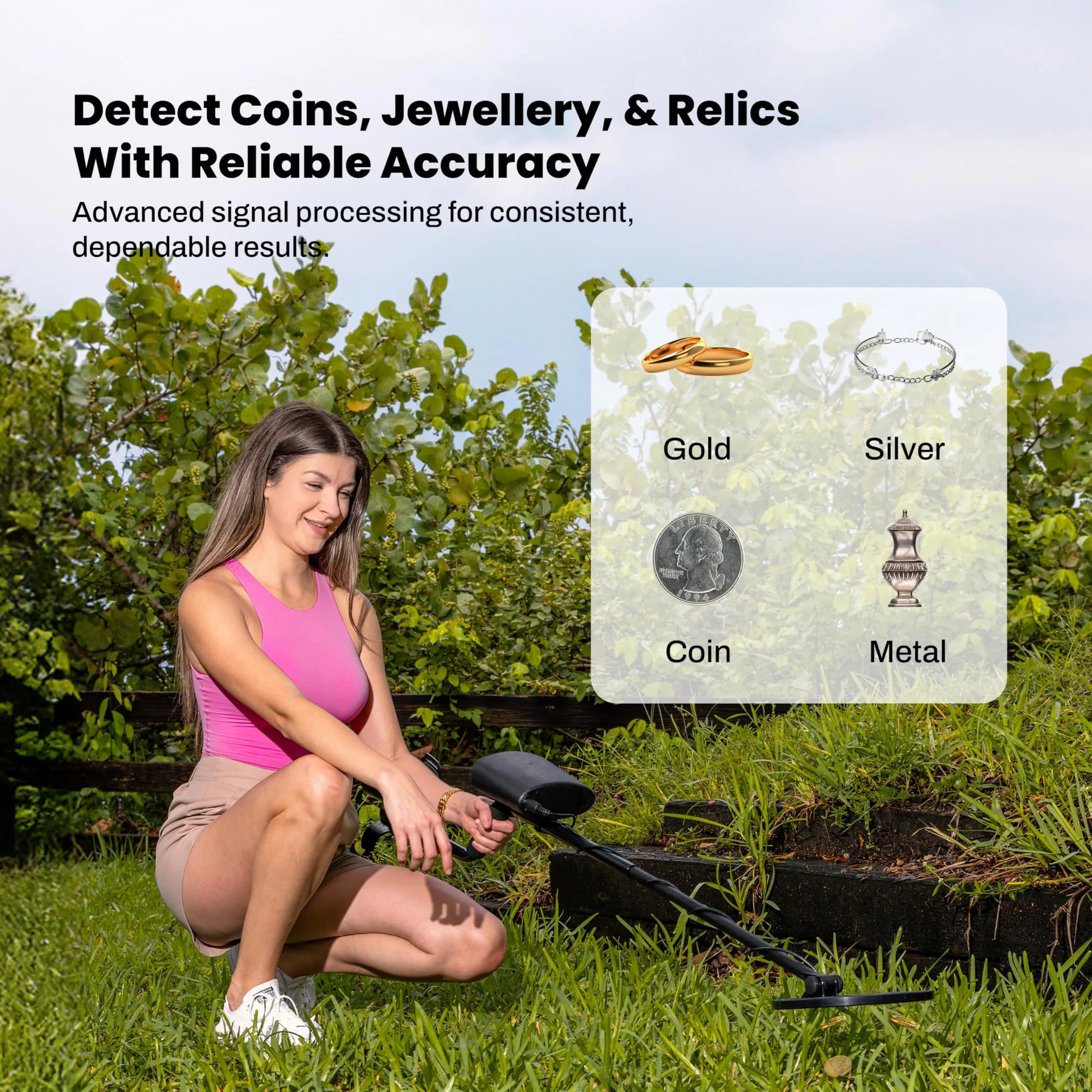 Bounty Hunter TK4 Tracker IV Metal Detector with 8" Waterproof Coil | All-Terrain Gold, Silver, Coin & Relic Finder - view 5