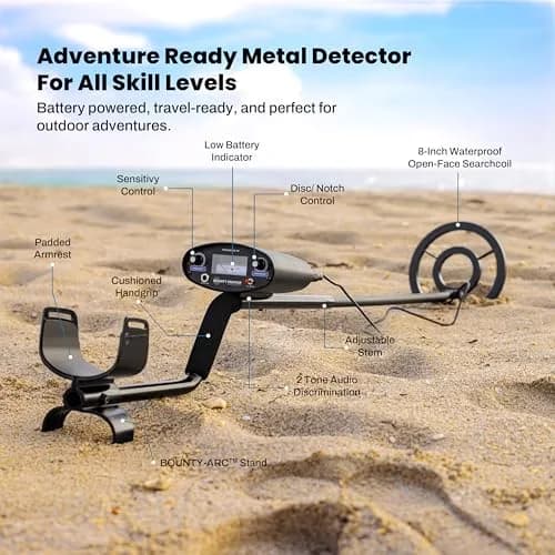 Bounty Hunter TK4 Tracker IV Metal Detector with 8" Waterproof Coil | All-Terrain Gold, Silver, Coin & Relic Finder thumbnail 7
