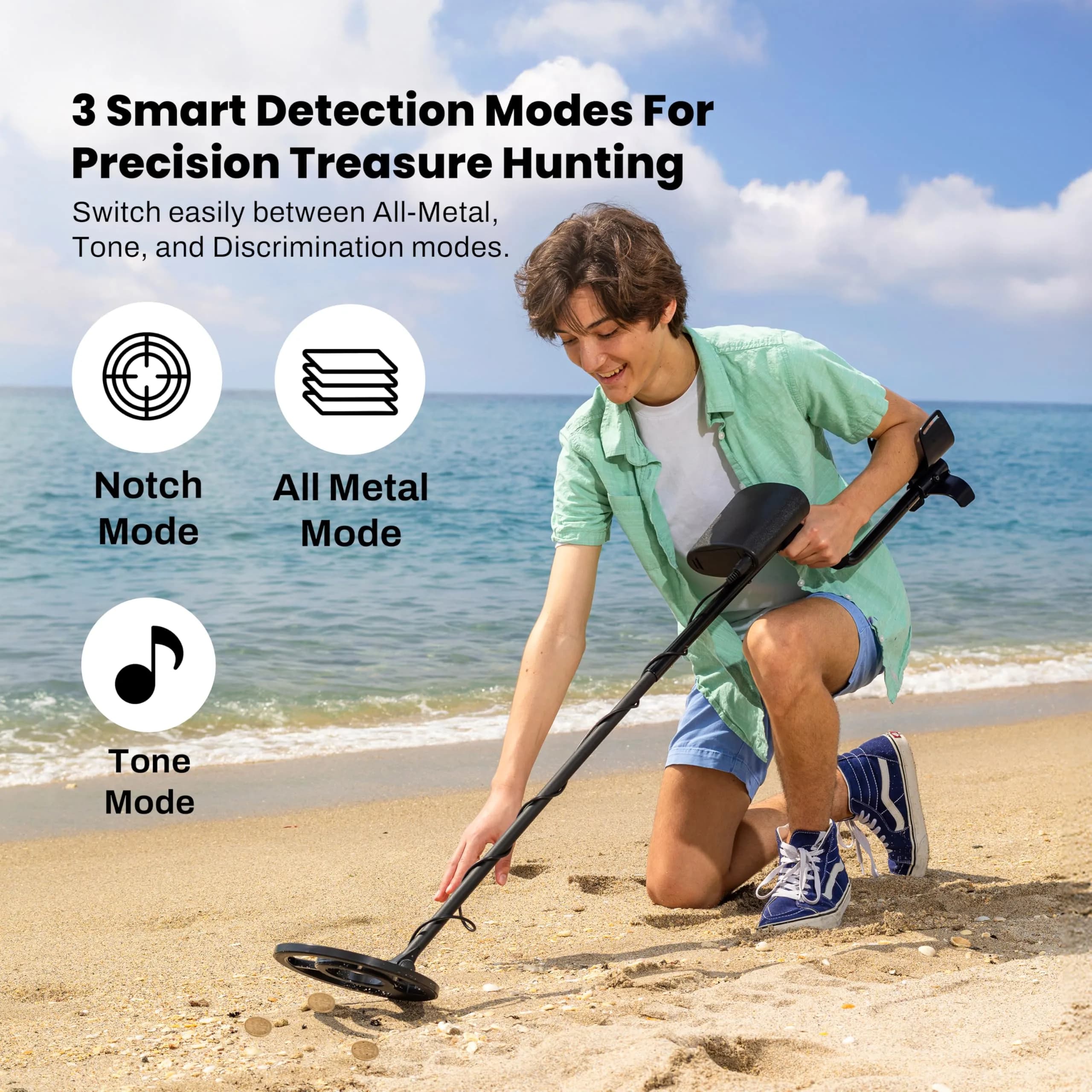 Bounty Hunter TK4 Tracker IV Metal Detector with 8" Waterproof Coil | All-Terrain Gold, Silver, Coin & Relic Finder - view 2