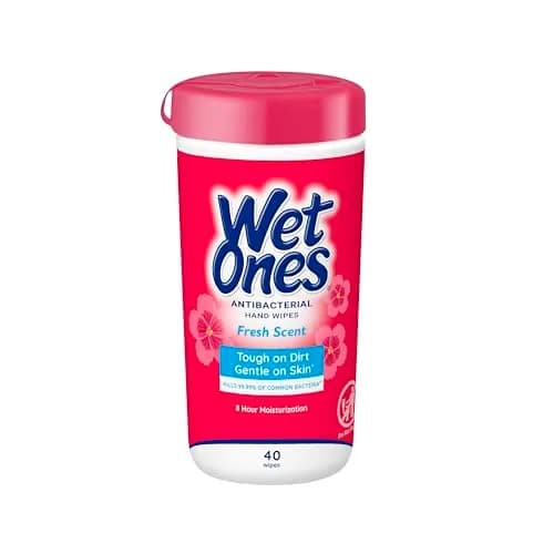 Wet Ones Antibacterial Hand Wipes Fresh Scent 40 Count | Kills 99.99% of Germs thumbnail 1