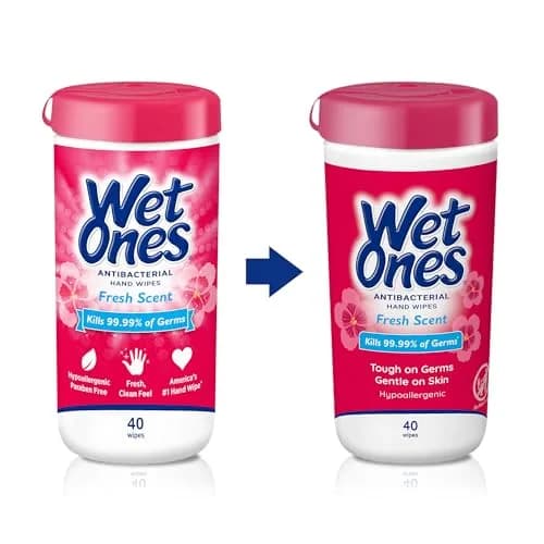 Wet Ones Antibacterial Hand Wipes Fresh Scent 40 Count | Kills 99.99% of Germs thumbnail 7