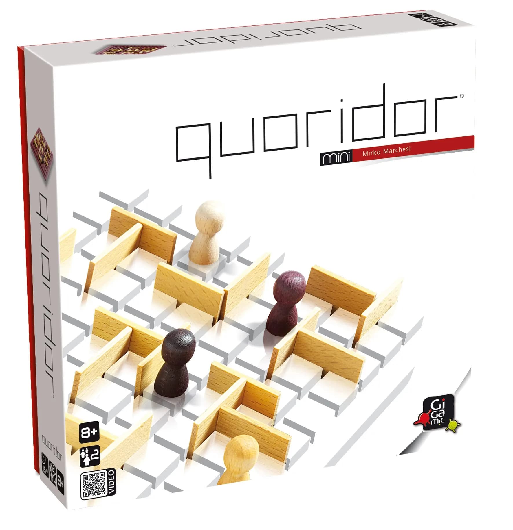 Gigamic Quoridor Mini Strategy Board Game | Ages 8+ | 2 Players | 20.3cm (8in) x 20.3cm (8in) - main product image