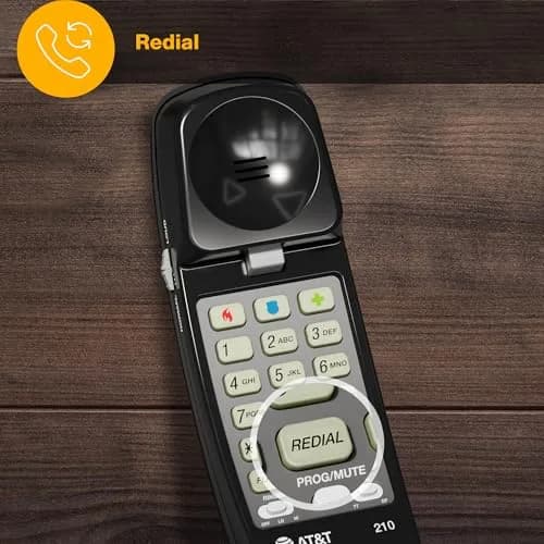 AT&T 210 Basic Trimline Corded Phone | No AC Power Required, Wall-Mountable, Black thumbnail 9