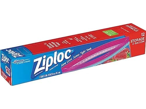 Ziploc Storage Bags, Jumbo 2 Gallon Size | Sealable, Reusable Plastic Bags for Food Storage thumbnail 1