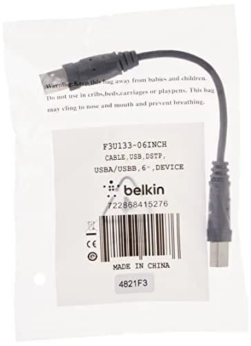 Belkin USB-A to USB-B 6-inch Cable | Connect Printers, Scanners, Hard Drives thumbnail 5