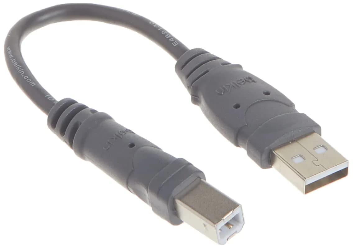 Belkin USB-A to USB-B 6-inch Cable | Connect Printers, Scanners, Hard Drives — Black