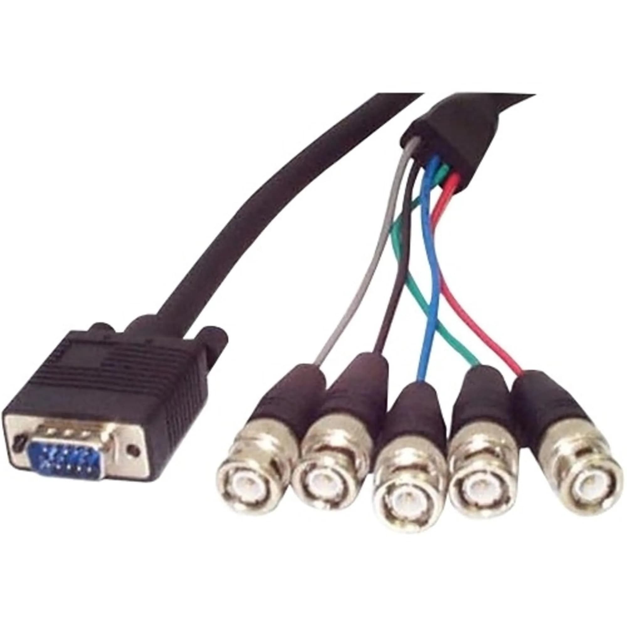 StarTech.com 6 ft (1.8 m) VGA to BNC Cable - Male/Male - Coaxial High Resolution - VGABNC5 — Black