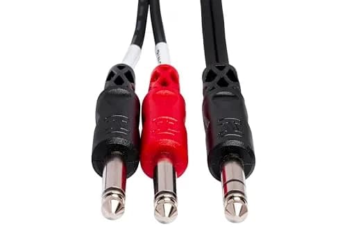 Hosa STP-203 Insert Cable 1/4 Inches TRS to Dual 1/4 Inches TS - 9 Feet | Professional Audio Signal Splitter thumbnail 4