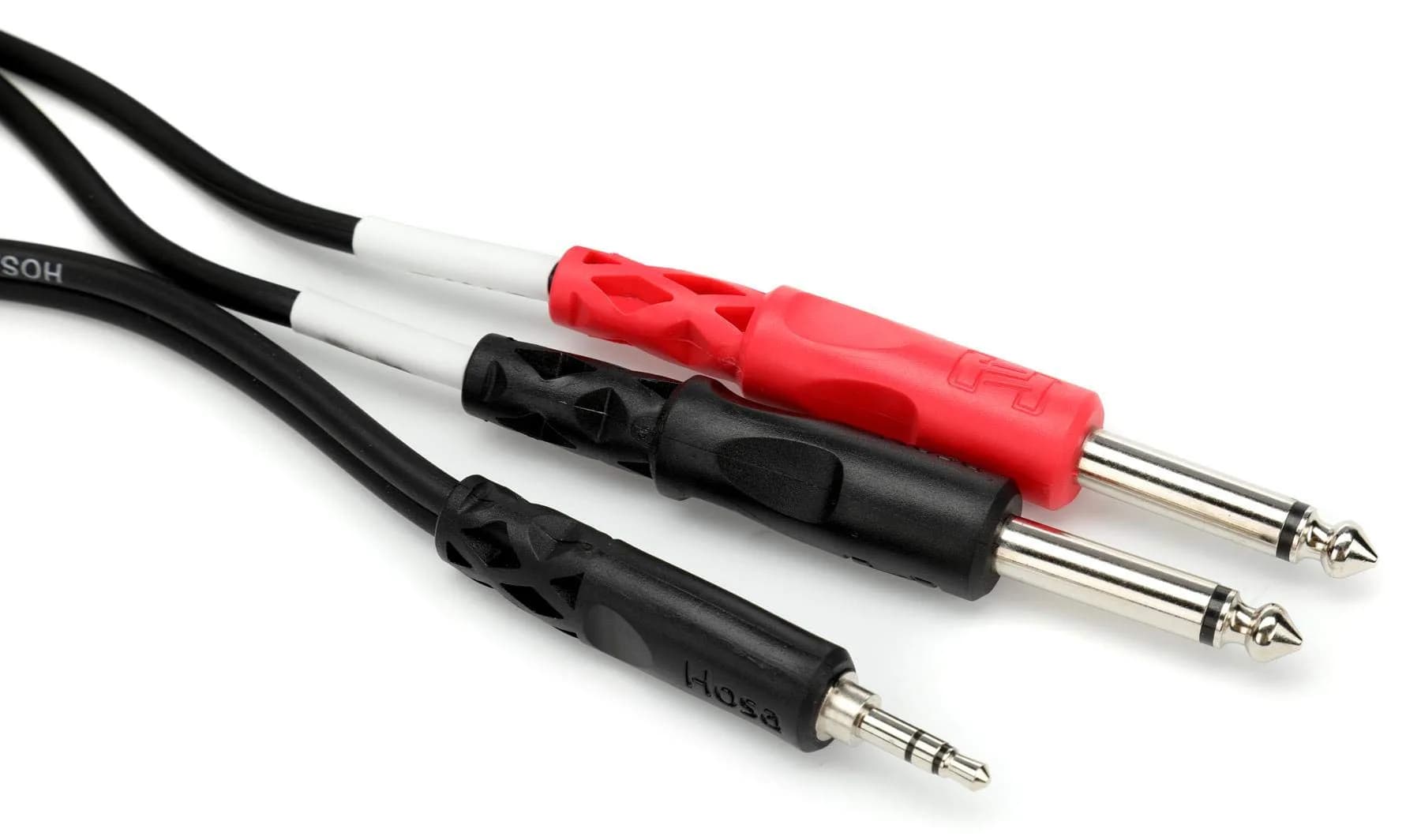 Hosa CMP-153 Stereo Breakout, 3.5 mm TRS to Dual 1/4 Inch TS, 3 Feet | Audio Signal Splitter for Musicians & Engineers