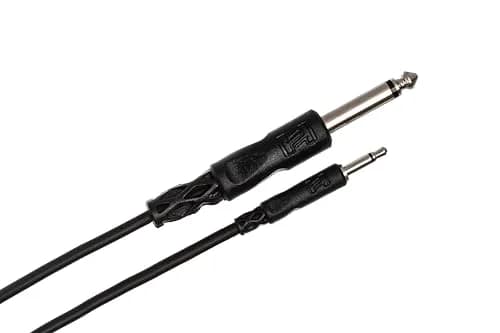 Hosa CMP-303 Interconnect Cable 3.5mm TS Male to 1/4-inch TS Male 3ft | High-Quality Audio Connection thumbnail 1