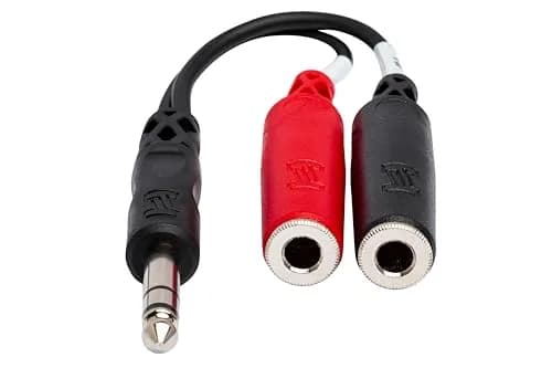 Hosa YPP-117 1/4 Inch TRS to Dual 1/4 Inch TSF Stereo Breakout Cable, 6 Inches | Heavy-Duty, Compact Audio Splitter thumbnail 2