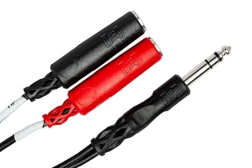 Hosa YPP-117 1/4 Inch TRS to Dual 1/4 Inch TSF Stereo Breakout Cable, 6 Inches | Heavy-Duty, Compact Audio Splitter thumbnail 3